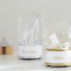 Gently Used  Pottery Barn Kids Giraffe Snow Globe